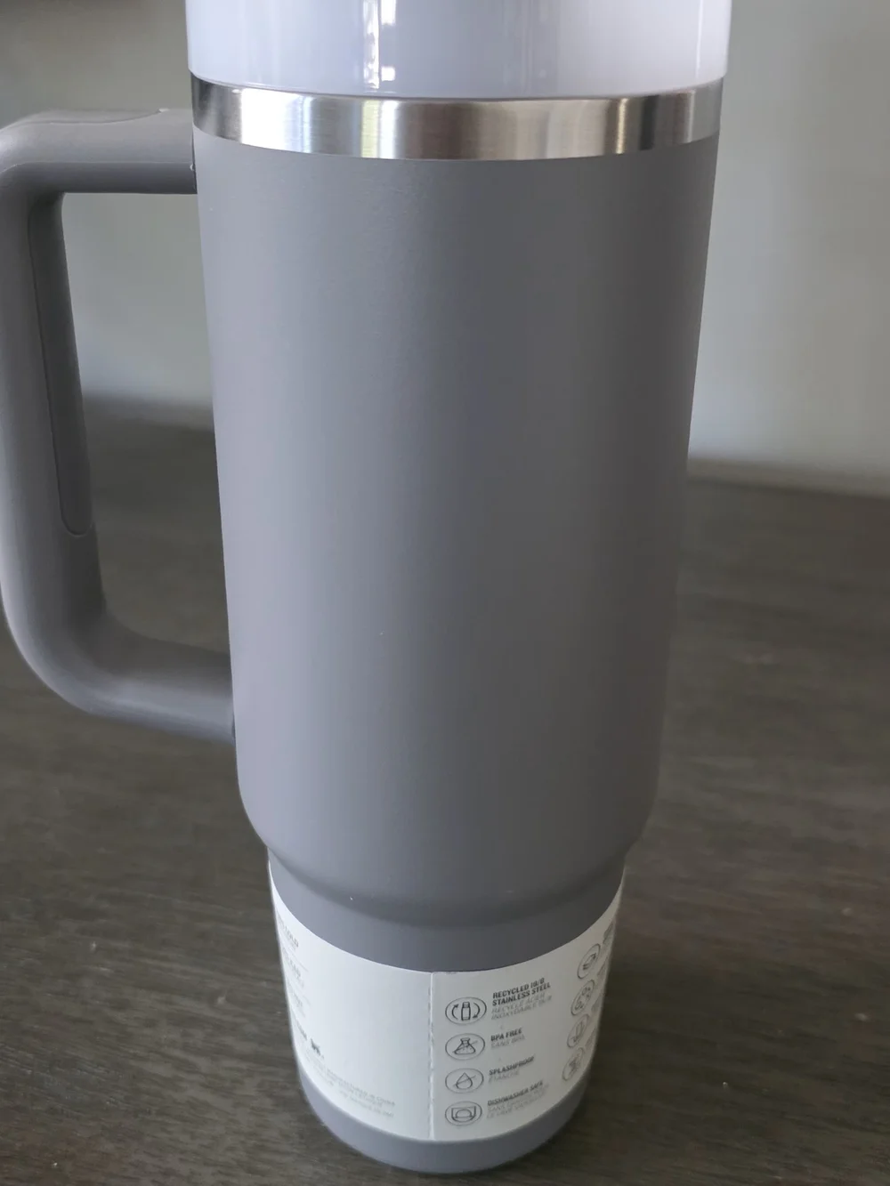 Stanley Gray 30 Oz Travel Mug with Handle and Stainless Trim - Picture 6 of 6